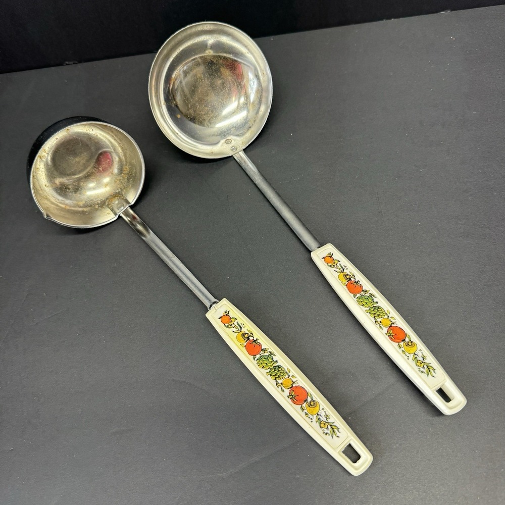 Lot Of 2 VTG Ekco Soup Ladle Spice Of Life Mid Century Kitchenware Utensil